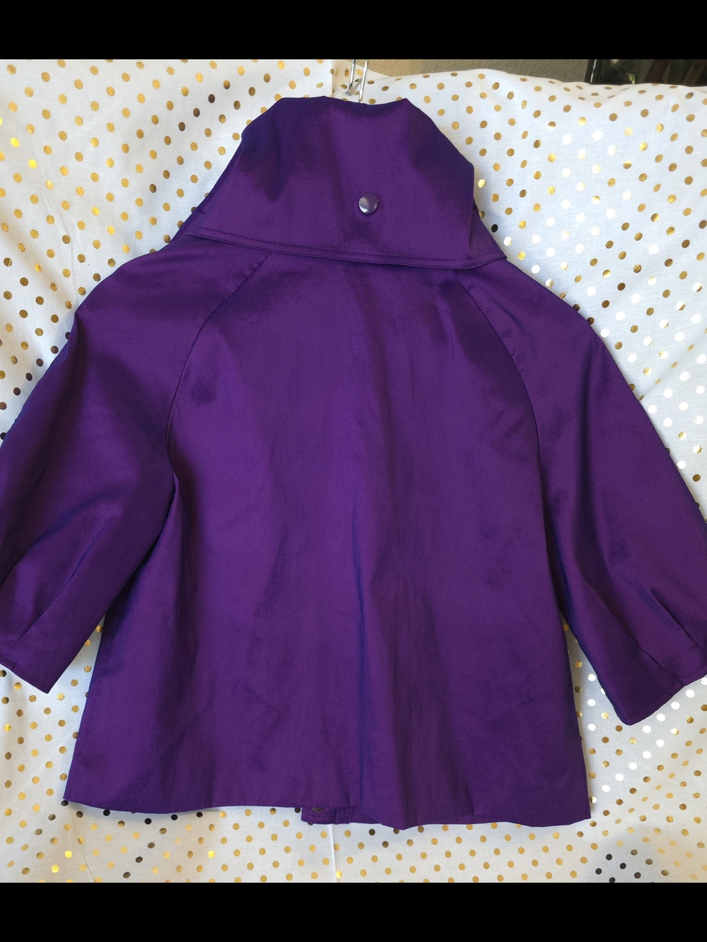 Samuel Dong Purple Iridescent Short-Sleeve Jacket - Picture 2 of 8